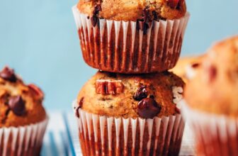 1-Bowl Banana Chocolate Pecan Muffins (Vegan + GF)