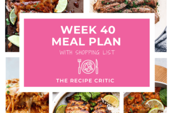 Weekly Meal Plan #40 | The Recipe Critic
