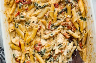 Tuscan Chicken Pasta Bake