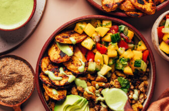Jerk Tofu & Roasted Plantain Bowls