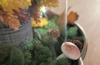 Beautiful DIY Fall Themed Display Under a Glass Cl...