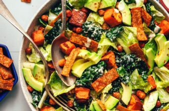 Vegan Sweet Potato Chickpea Taco Salad