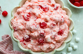 Cherry Cheesecake Fluff Salad (Easy No-Bake Desser...
