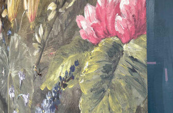 Entryway Wallpaper Mural Installation Underway