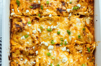 Buffalo Chicken Lasagna (Creamy, Cheesy and Easy)