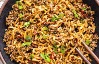 One-Pan Chili Crisp Beef Ramen Noodles