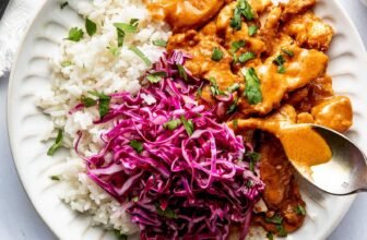 Peanut Chicken with Ginger Slaw Recipe