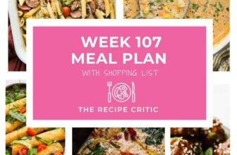 Weekly Meal Plan #107